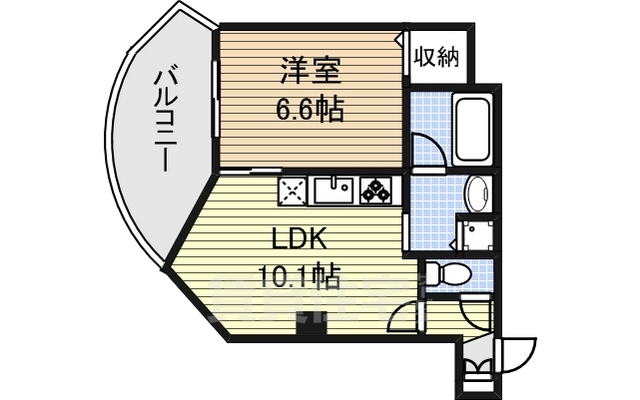 名古屋市中区金山のマンションの間取り