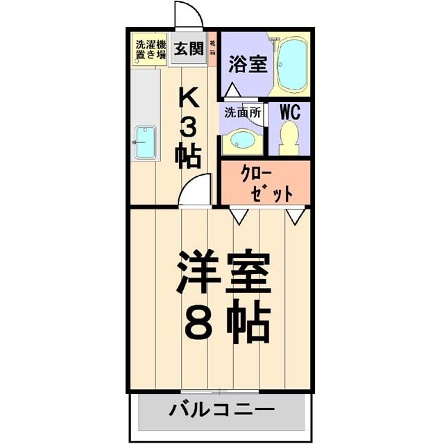 つくば市桜のアパートの間取り