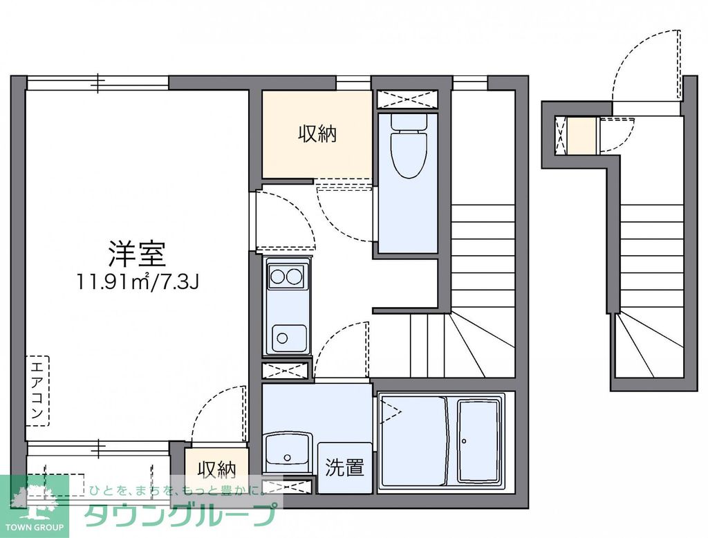 三郷市谷口のアパートの間取り