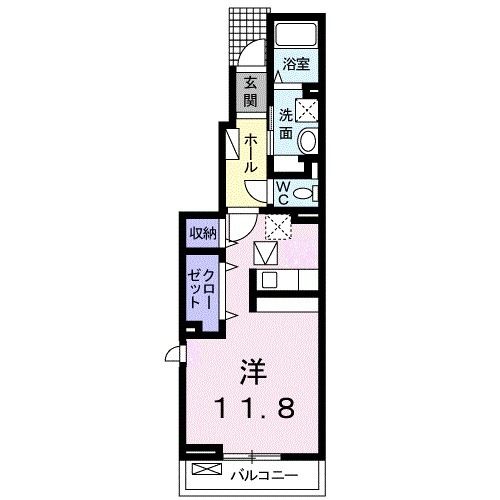 福島市鎌田のアパートの間取り