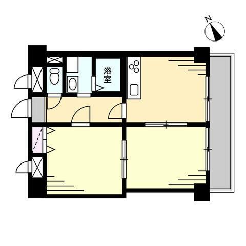 新宿区南元町のマンションの間取り