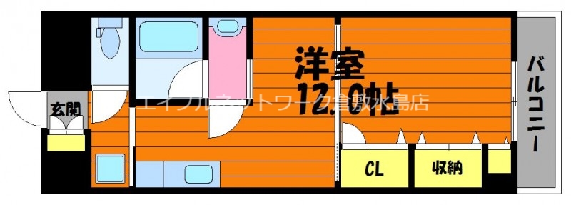 倉敷市松島のマンションの間取り