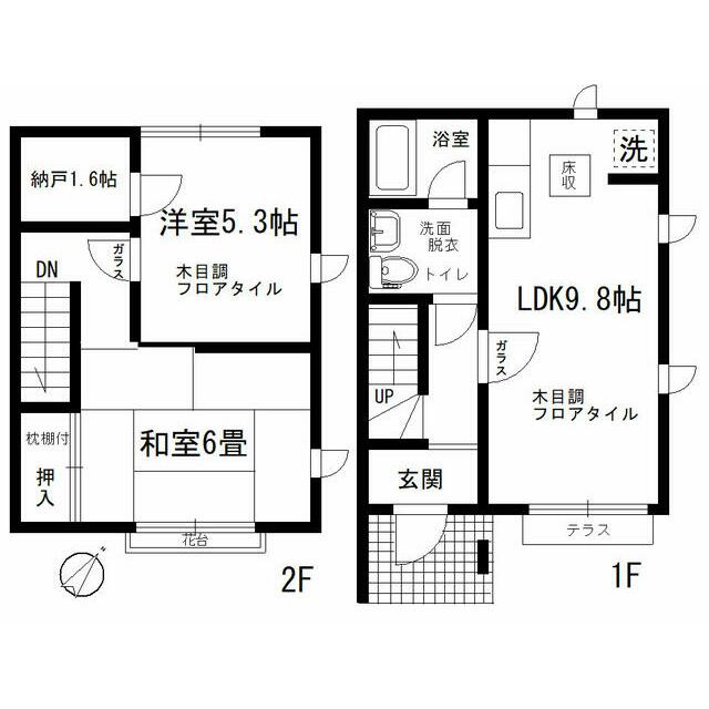 神奈川県横浜市戸塚区品濃町（一戸建）の賃貸物件の間取り