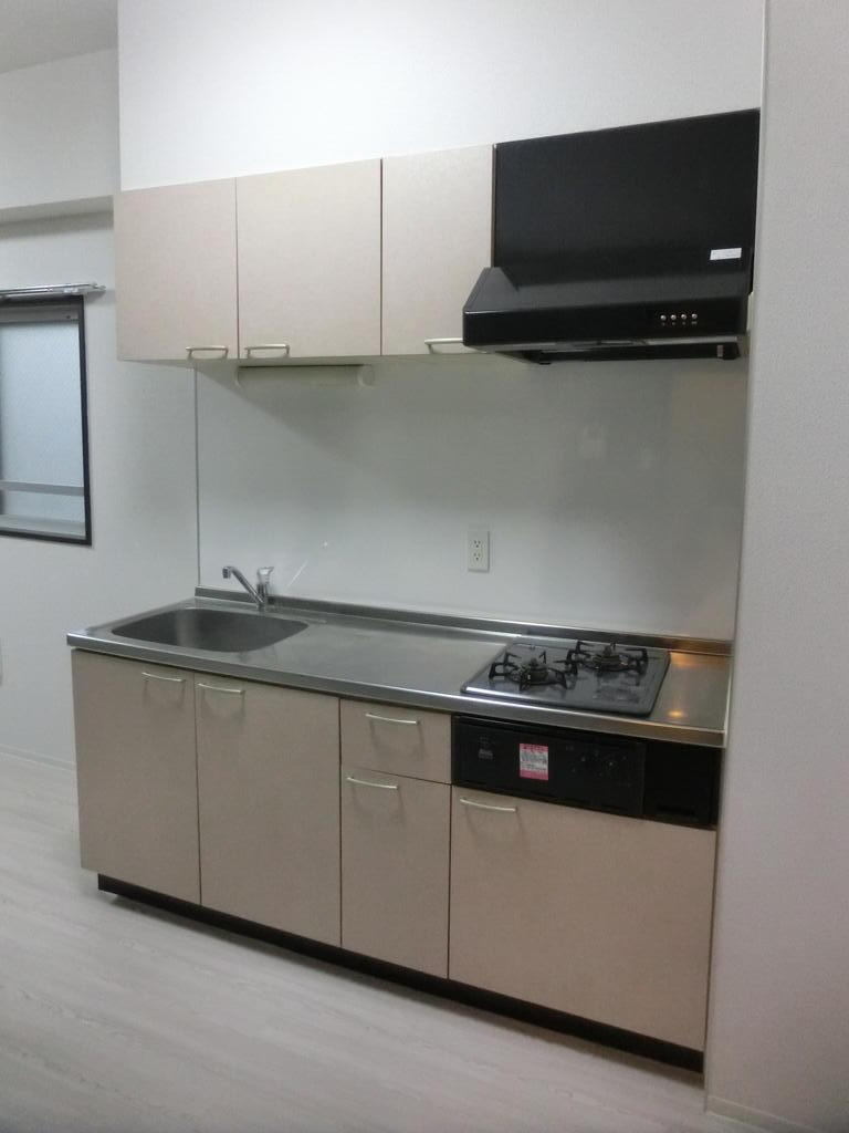 キッチン　ガス２口システムです