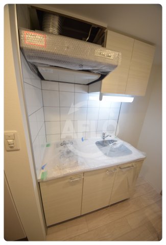 キッチン　エスリード大阪上本町ブランシュ　2口ガスシステムキッチン