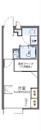 レオパレスカーサ　プラナスの間取り