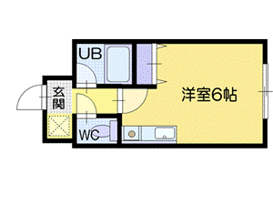 小樽市稲穂のマンションの間取り