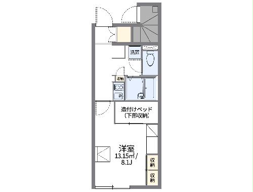 レオパレス御船　７４４の間取り