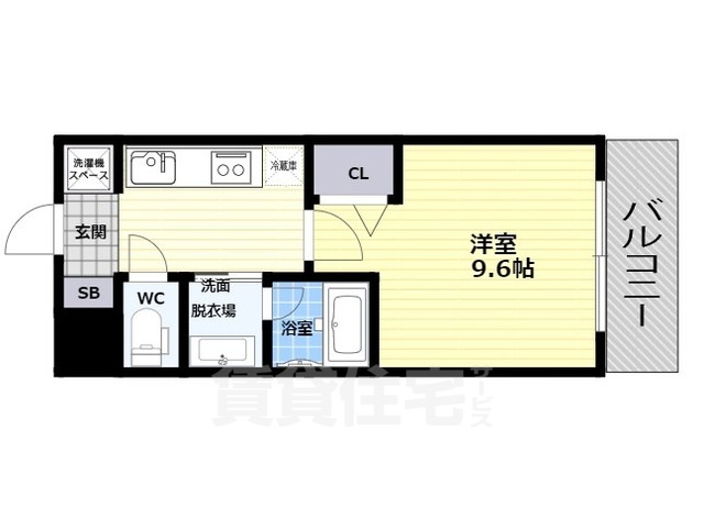 京都市中京区西ノ京中御門東町のマンションの間取り