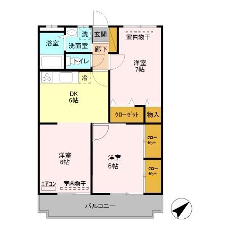 鴻巣市宮前のマンションの間取り