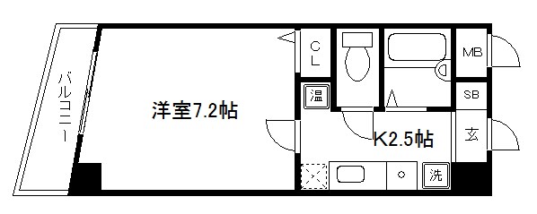 京都市東山区泉涌寺門前町のマンションの間取り