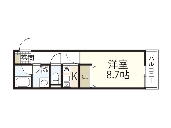 安芸郡府中町茂陰のアパートの間取り