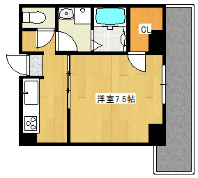 神戸市灘区高徳町のマンションの間取り