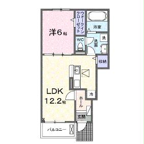 掛川市高御所のアパートの間取り