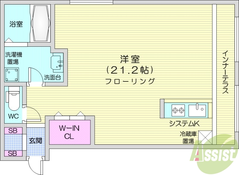 ラフィナート南16条の間取り