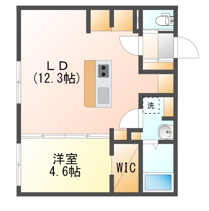 （仮）R-fino 宮の沢3-4MSの間取り