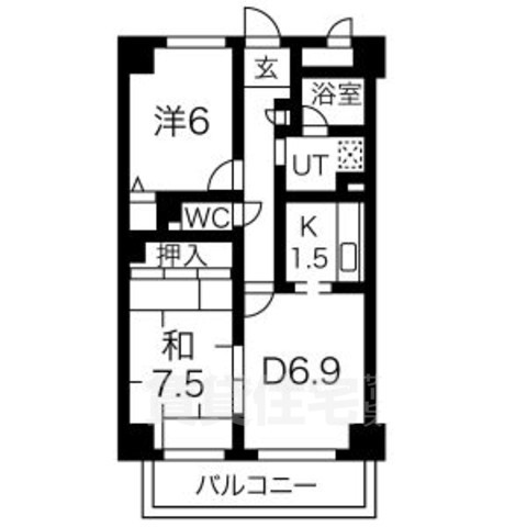 名古屋市瑞穂区明前町のマンションの間取り