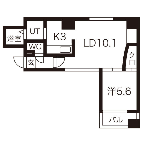 Space北3条の間取り