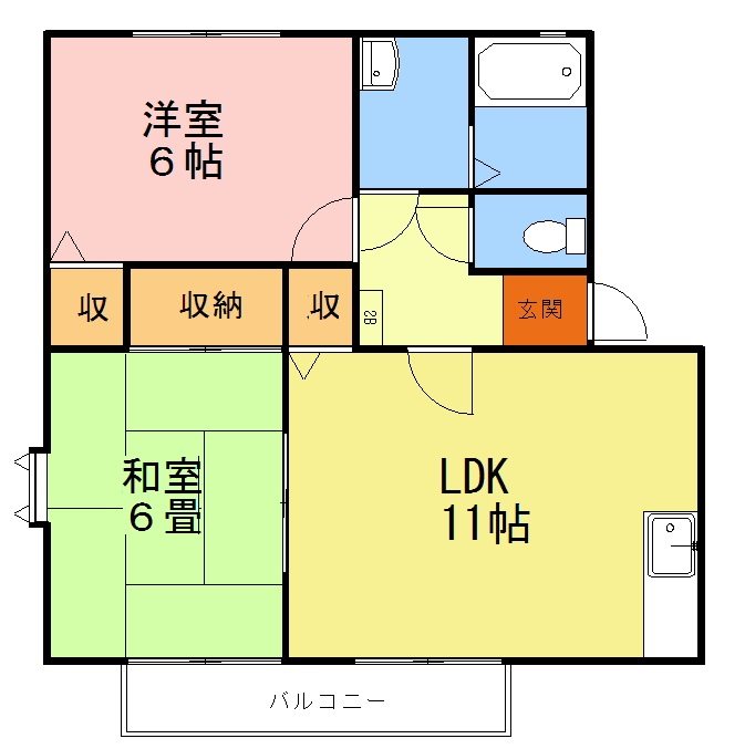 サカイハイツD棟の間取り