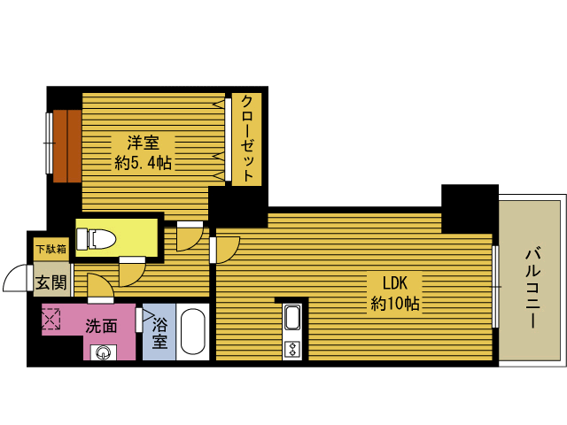 セントラルコート大分駅前の間取り