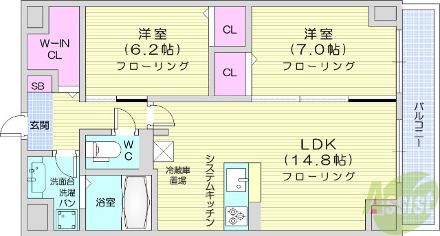 アロッジオ金剛の間取り