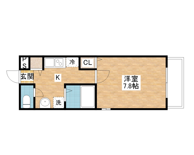 野洲市小篠原のアパートの間取り