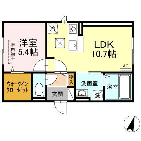 Ｄ－ｒｏｏｍ桜の間取り