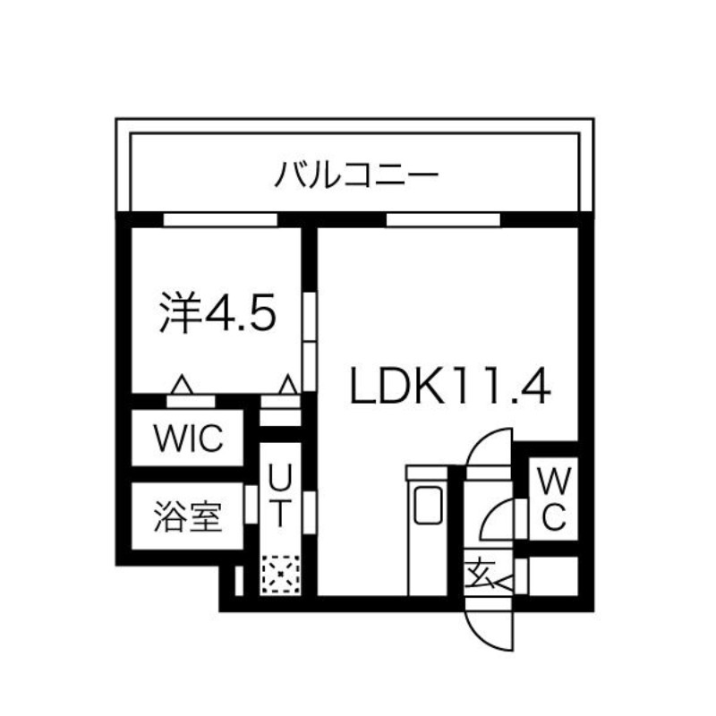 札幌市南区澄川二条のマンションの間取り