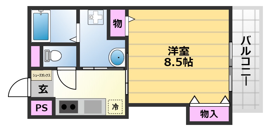 住吉橋TKハイツの間取り