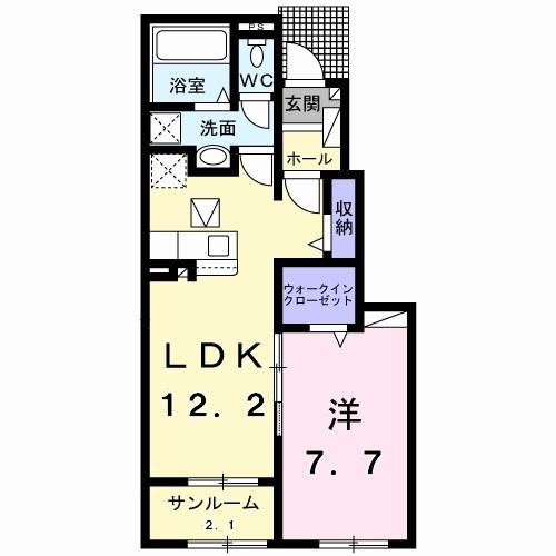 【シャンブル　Iの間取り】