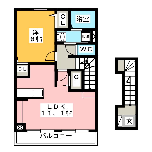 エレガンス　エミの間取り