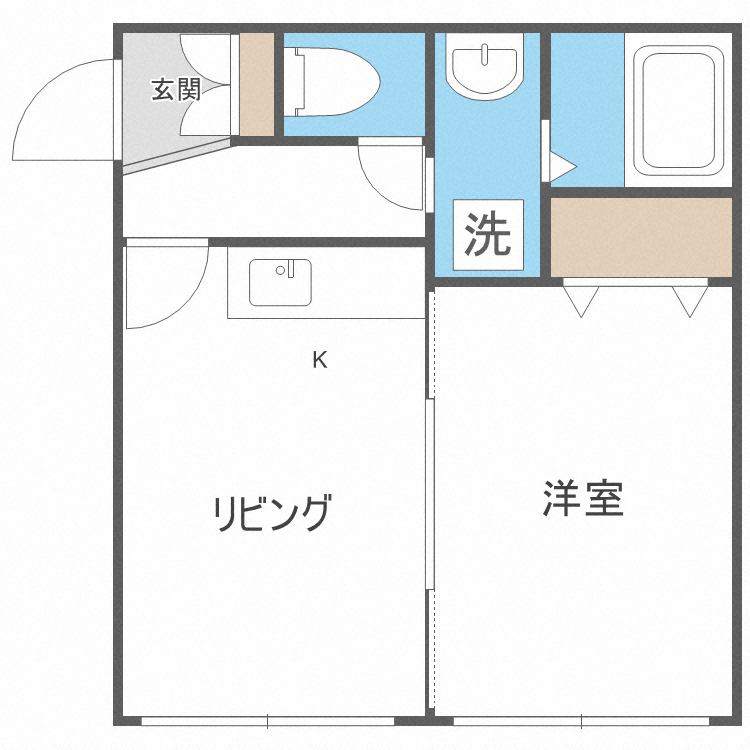 札幌市東区北三十条東のマンションの間取り