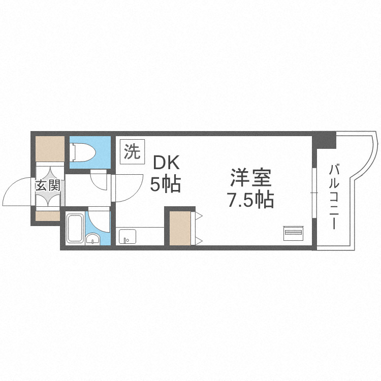 札幌市中央区南十一条西のマンションの間取り