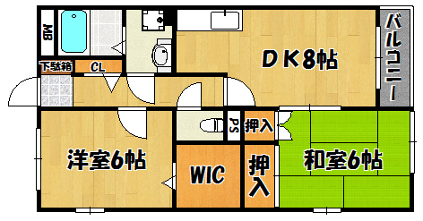 エスポワール富田の間取り