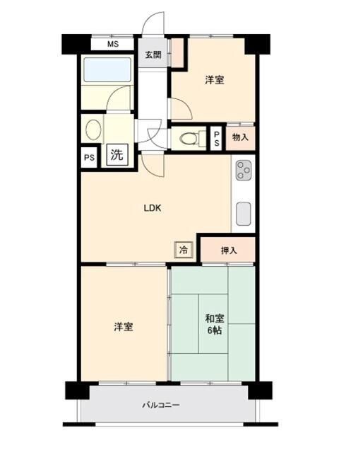 深谷市上野台のマンションの間取り