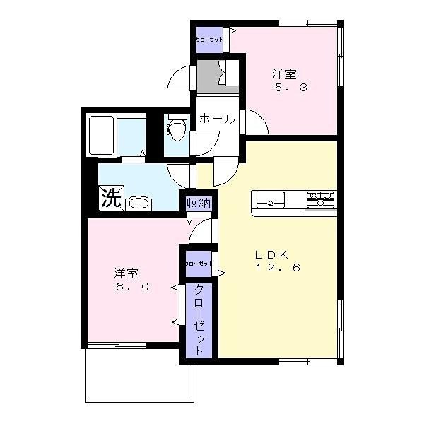 アビターレ請西南Eの間取り