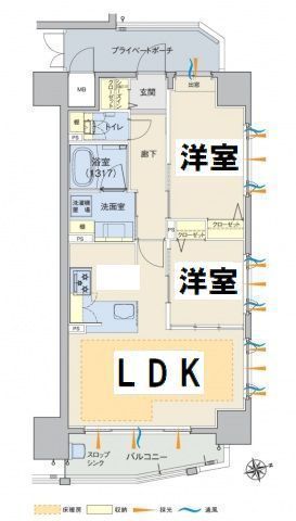 ラルウェンディ縮景園前イーストの間取り