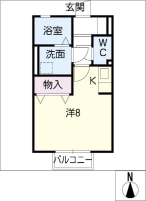 ドミトリーＫＩＴＡ　Ｂ棟の間取り