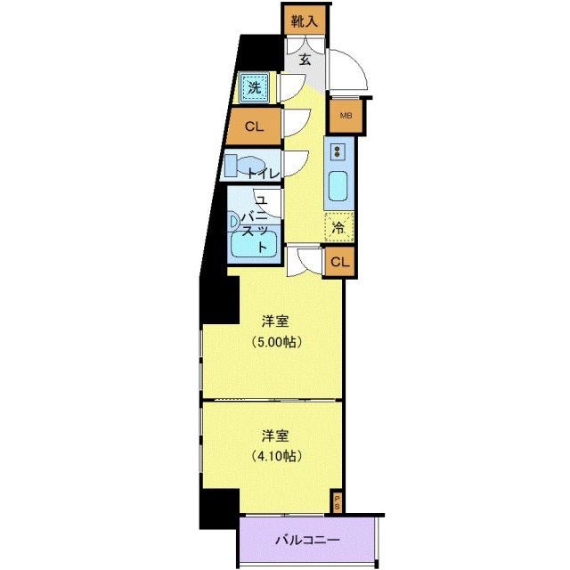 北区滝野川のマンションの間取り