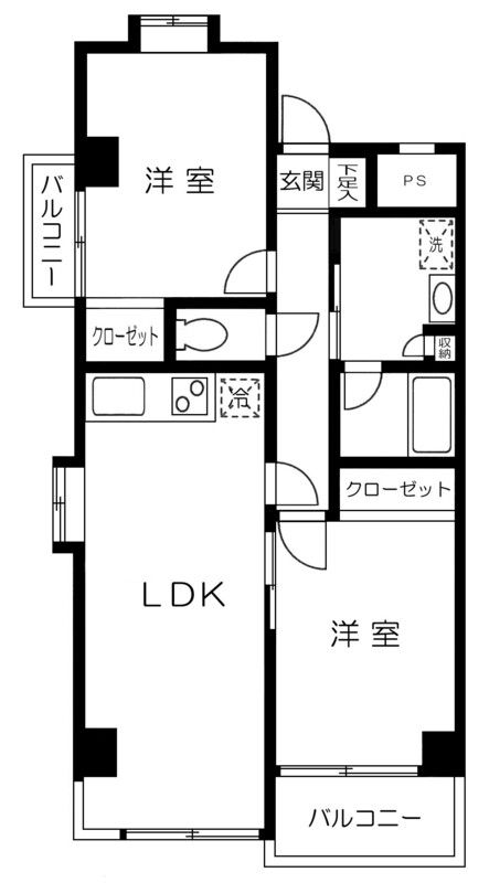 クラルテ立川の間取り