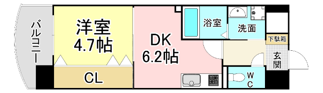 北九州市戸畑区浅生のマンションの間取り