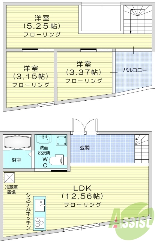 VICOLO　B棟の間取り