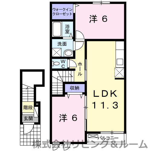 銚子市台町のアパートの間取り