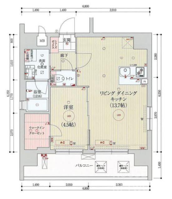 ベラジオ雅び京都河原町の間取り