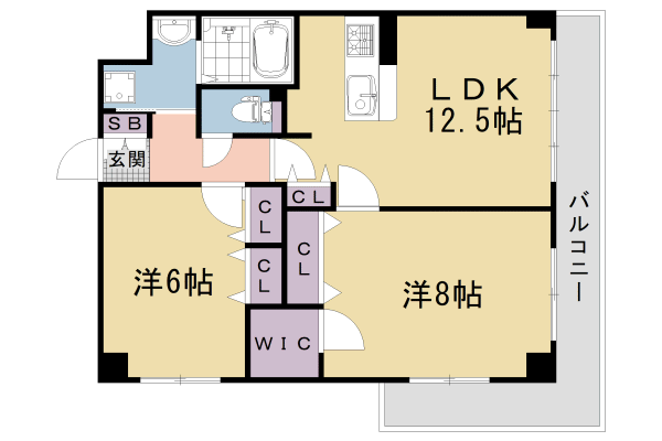 【クオリカ太秦の間取り】