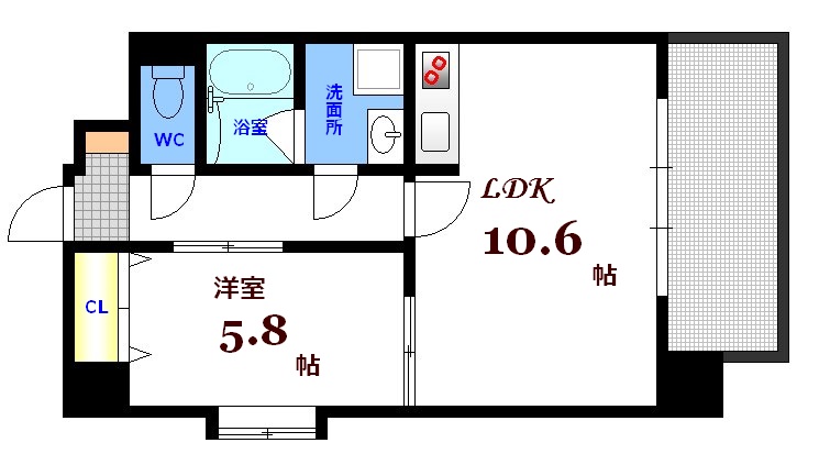 【広島市中区平野町のマンションの間取り】