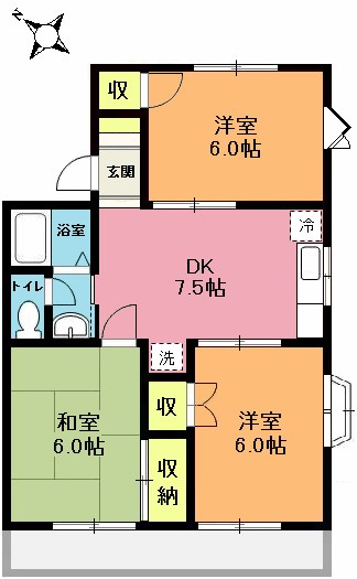 サンライズ若宮の間取り