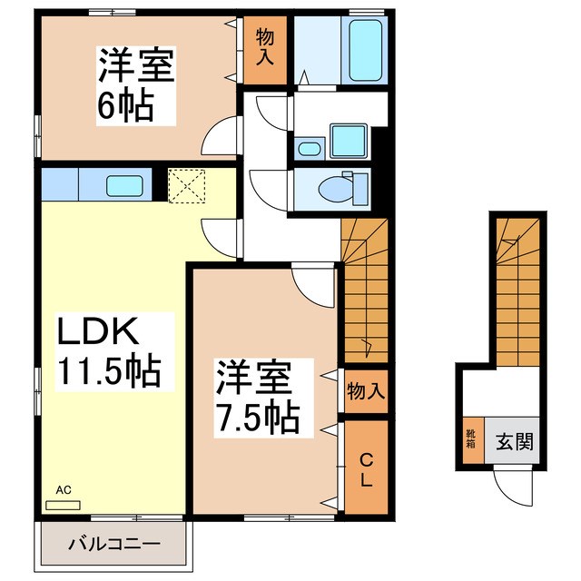 セジュール瀬原田Ａの間取り