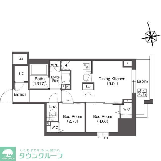 台東区東上野のマンションの間取り