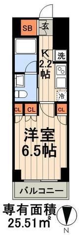 江東区冬木のマンションの間取り